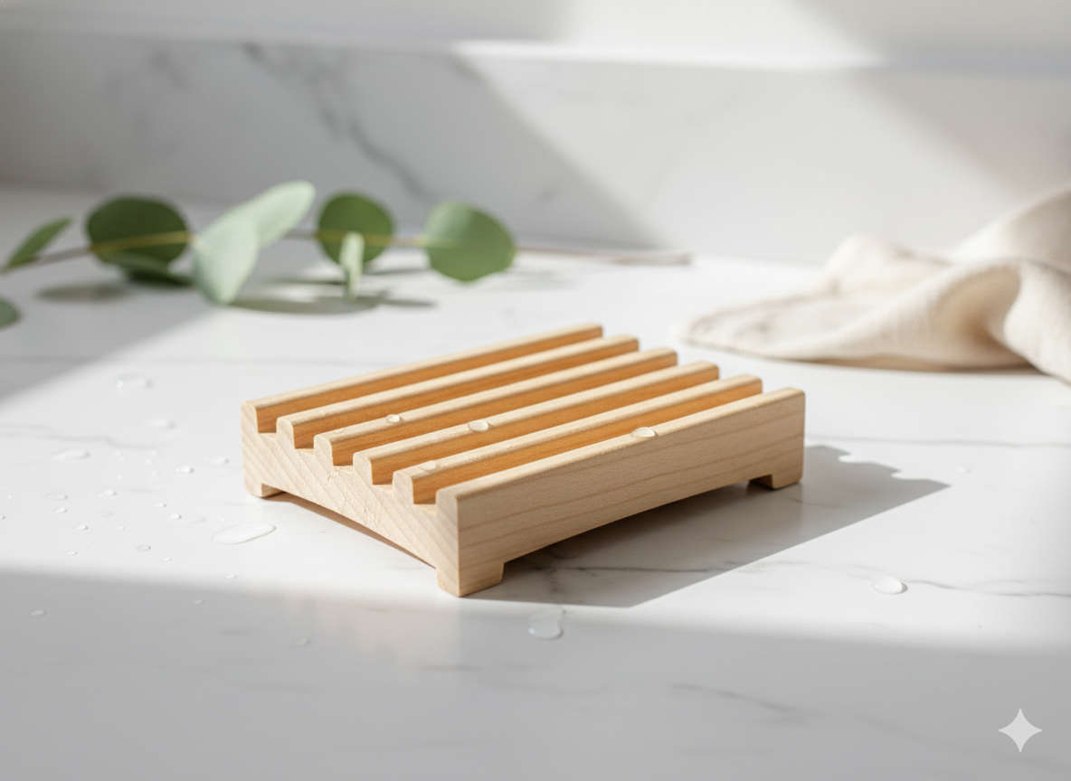 American-Made Wood Soap Dish